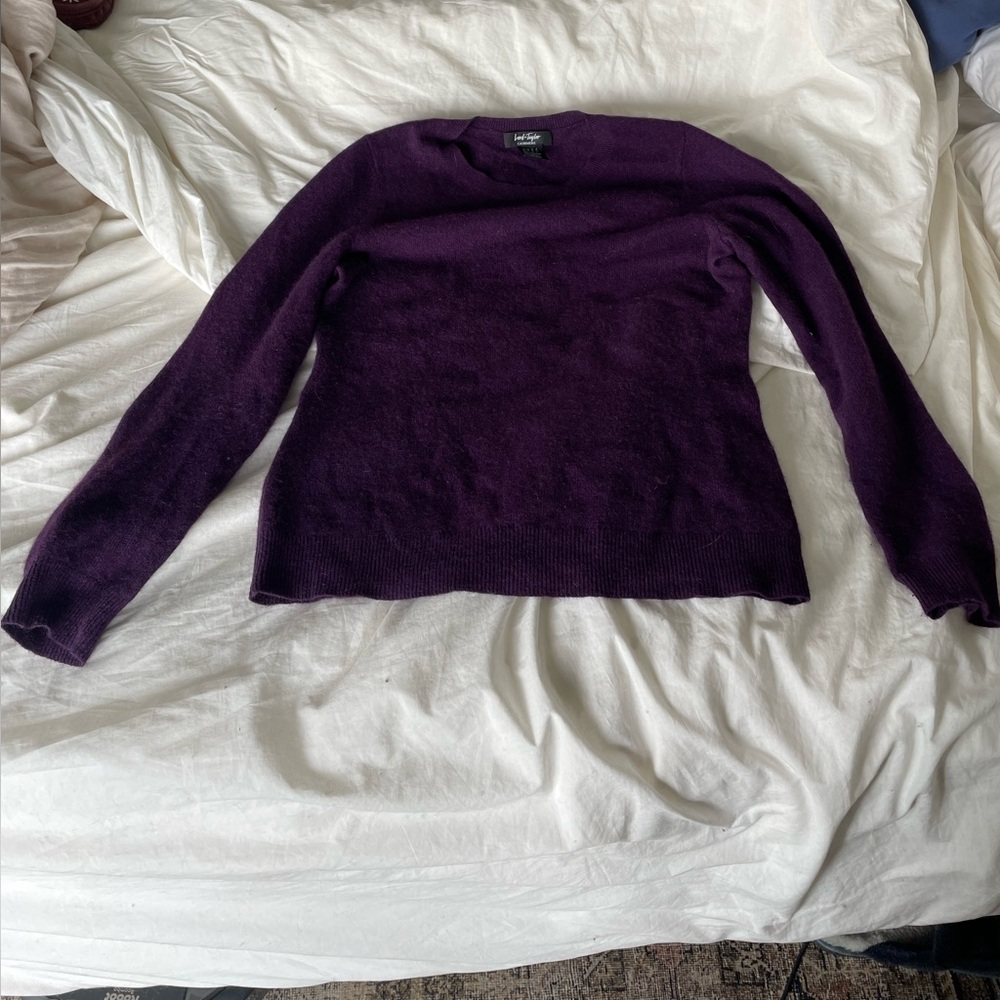 Lord & Taylor Purple Cashmere Sweater